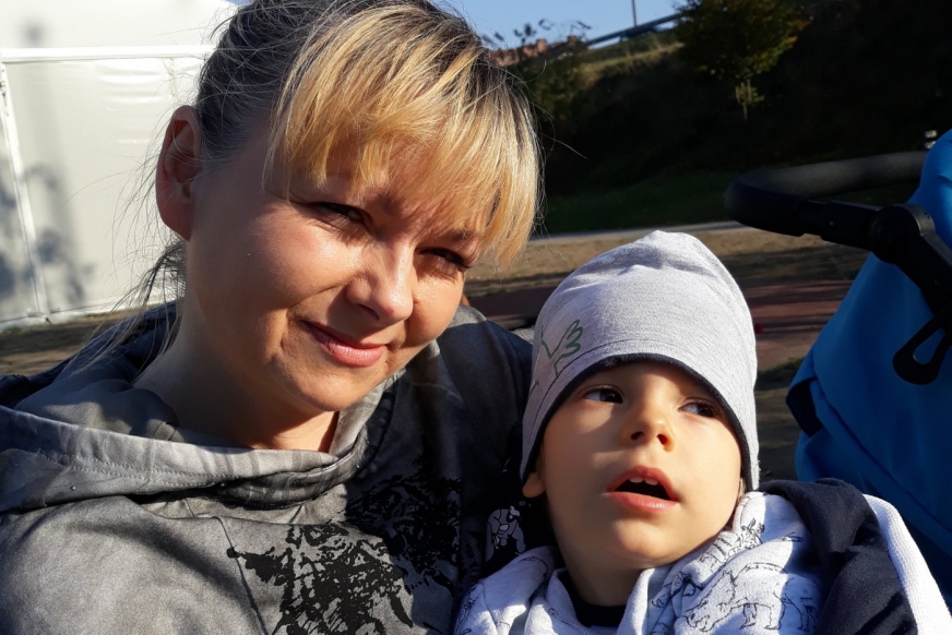 Iławianka Monika Herman z 3-letnim synkiem Marcelem, chorym na niezwykle rzadką mutację genu GRIN1.