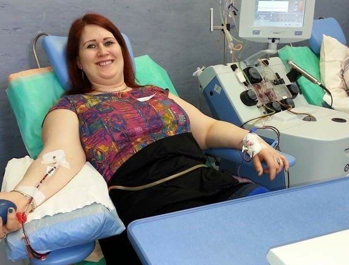 Na zdjęciu iławianka Agnieszka Peglan-Goszka. Trzy lata temu jej komórki macierzyste uratowały życie jej genetycznemu bliźniakowi.