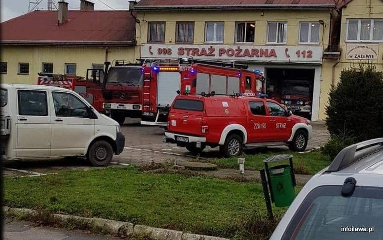 Pożar w remizie Ochotniczej Straży Pożarnej w Zalewie.