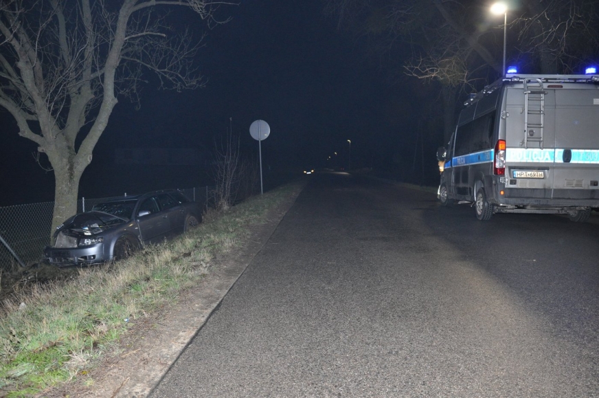 Kierowcę samochodu z podejrzeniem złamania biodra przewieziono do szpitala w Iławie.