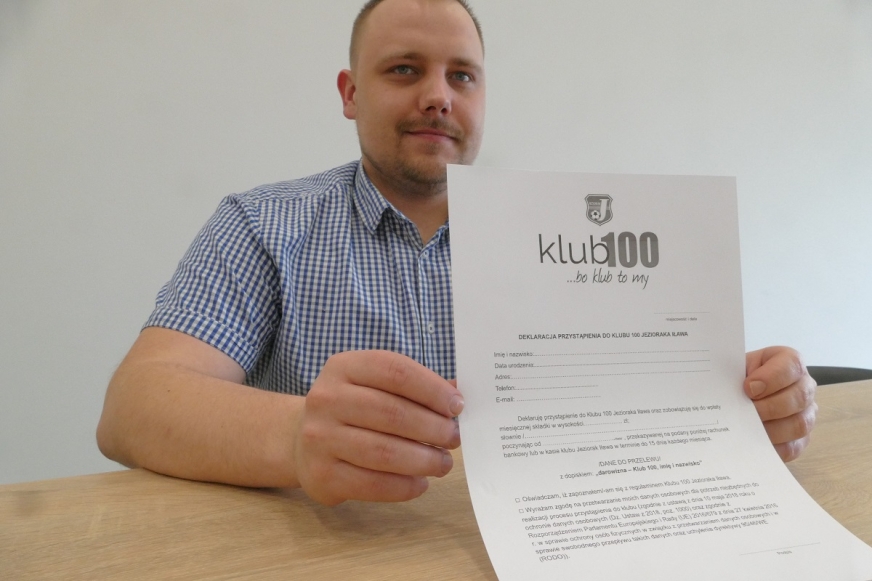 Emil Ceglarski zachęca kibiców, którzy chcą w Iławie III ligi, do wstępowania do „Klubu 100”.