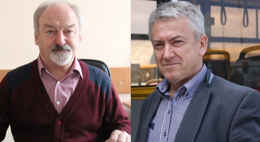 Od lewej: Zbigniew Pawłowski (ITBS) i Andrzej Orzechowski (ZKM), prezesi miejskich spółek, którzy w tym roku odchodzą na emerytury.
