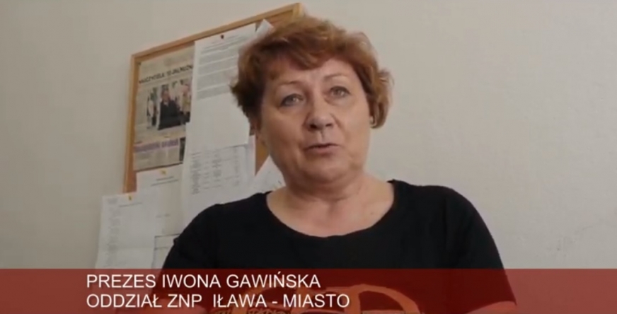 Iwona Gawińska, przewodnicząca Związku Nauczycielstwa Polskiego oddziału w Iławie.