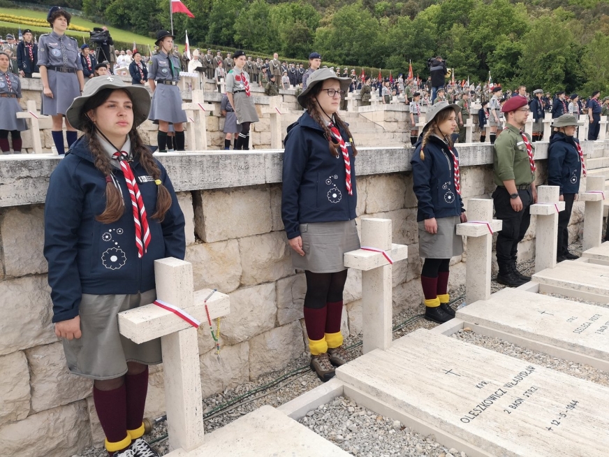 Czterech harcerzy z Iławy wzięło udział w Harcerskiej Wyprawie Pamięci Monte Cassino 2019.