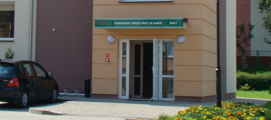 Powiatowy Urząd Pracy w Iławie mieści się przy ulicy 1 Maja 8B.