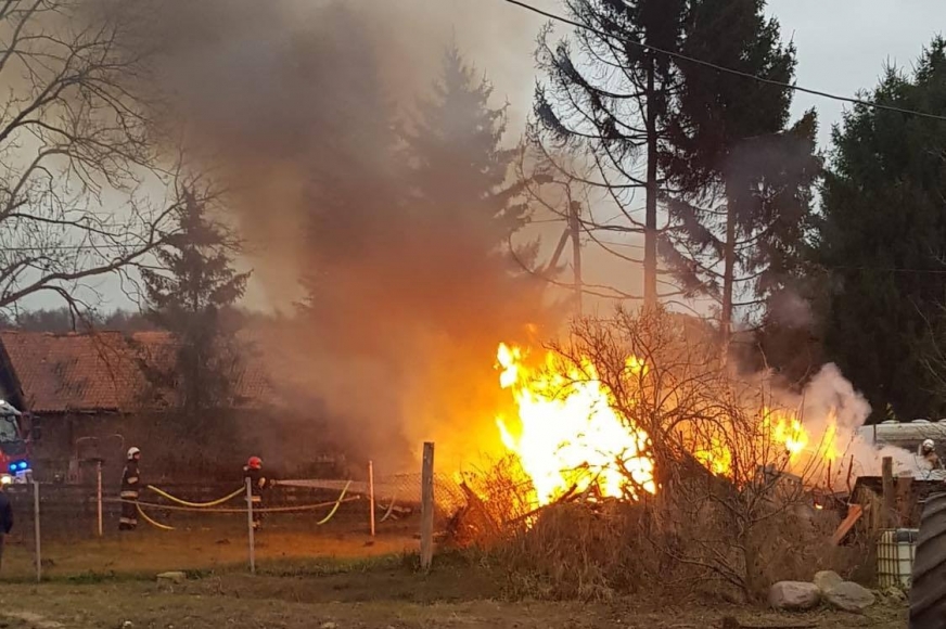 Groźny pożar w Jerzwałdzie.