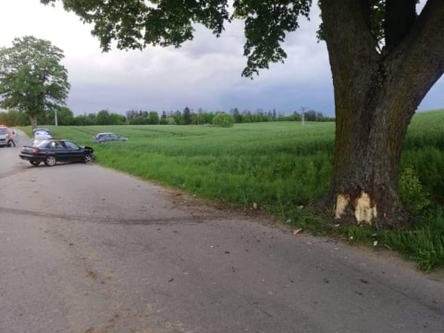 Daihatsu uderzyło w drzewo w Kałdunach (gm. Iława). Kierowca - pijany.