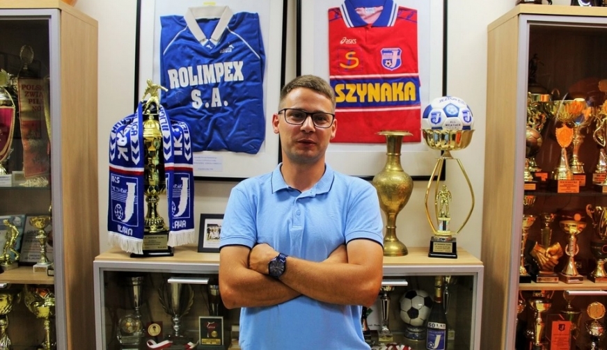 Na zdjęciu Bartłomiej Boros, wyłoniony właśnie trener - koordynator Młodzieżowej Akademii Piłkarskiej Jezioraka Iława.