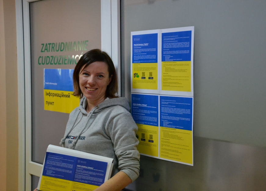 Maryna Borys pochodzi z Równego. Od kilku dni wspiera pracowników urzędu pracy w kontakcie z obywatelami Ukrainy, którzy szukają pracy na terenie powiatu iławskiego.