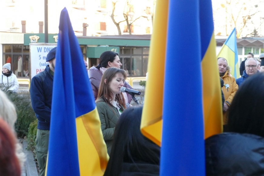 Zdjęcie ilustracyjne - pochodzi z wiecu solidarności z Ukrainą, zorganizowanego w Iławie.