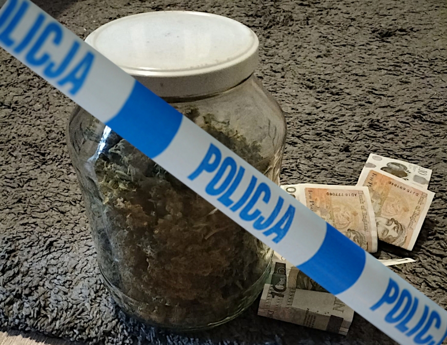 Narkotyki ujawnione u młodego mieszkańca powiatu iławskiego.