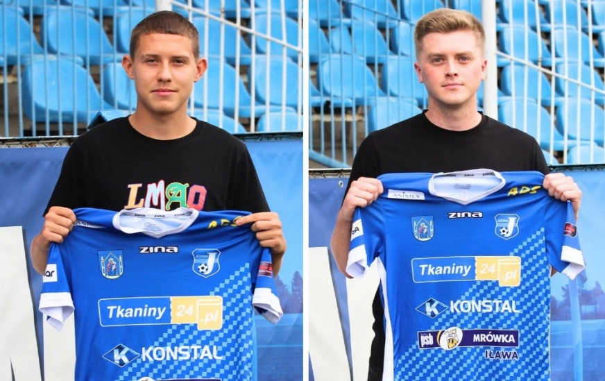 Od lewej: Adrian Szantyr i  Błażej Turowski - nowe twarze w ekipie Jezioraka Iława.