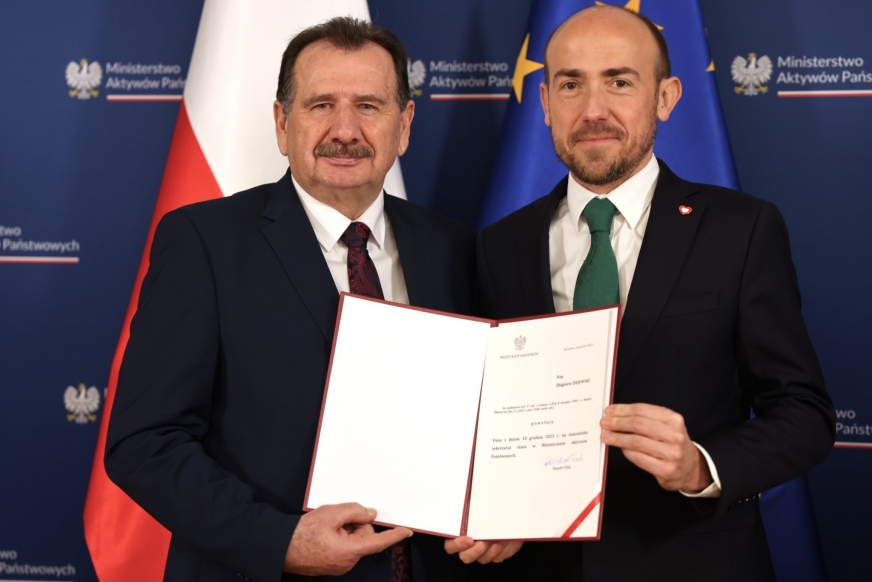 Zbigniew Ziejewski został dziś powołany na stanowisko sekretarza stanu w Ministerstwie Aktywów Państwowych. Akt powołania wręczył mu minister Borys Budka.