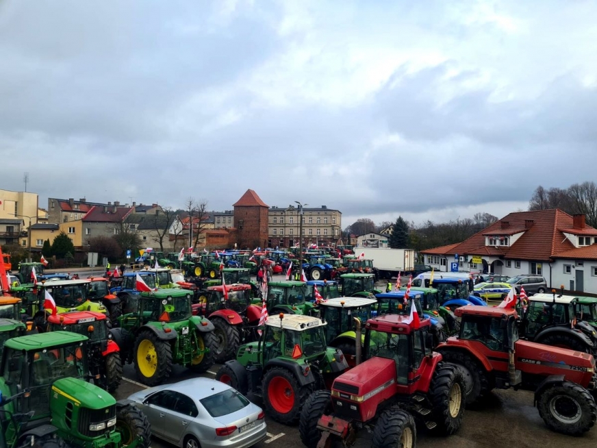 W całym kraju odbyły się protesty rolników. Tak lokalną akcję, która przetoczyła się przez dawną 