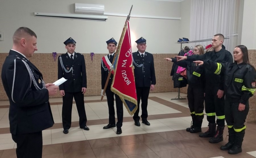 Zebranie sprawozdawcze w jednostce Ochotniczej Straży Pożarnej w Ławicach.