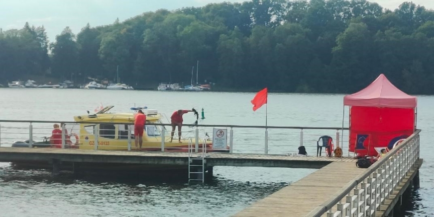 WOPR Iława tuż po wczorajszej akcji ratunkowej na Dzikiej Plaży