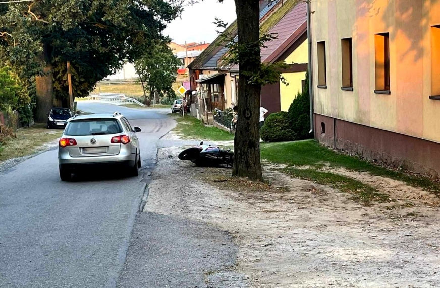 To nie brawura motocyklisty, tylko... wolno biegający pies doprowadził do wypadku kierującego jednośladem w gminie Iława!