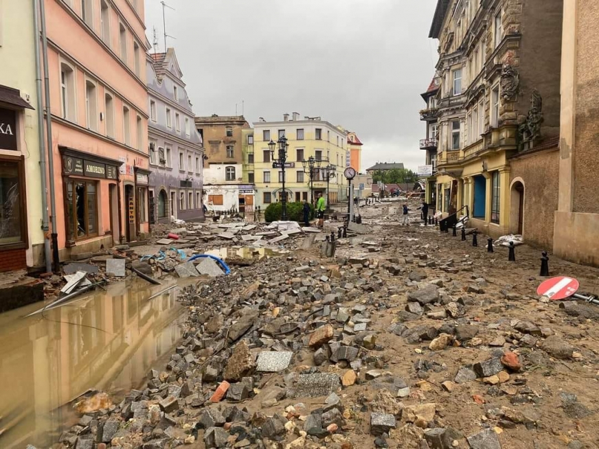 Kłodzko po przejściu fali powodziowej...