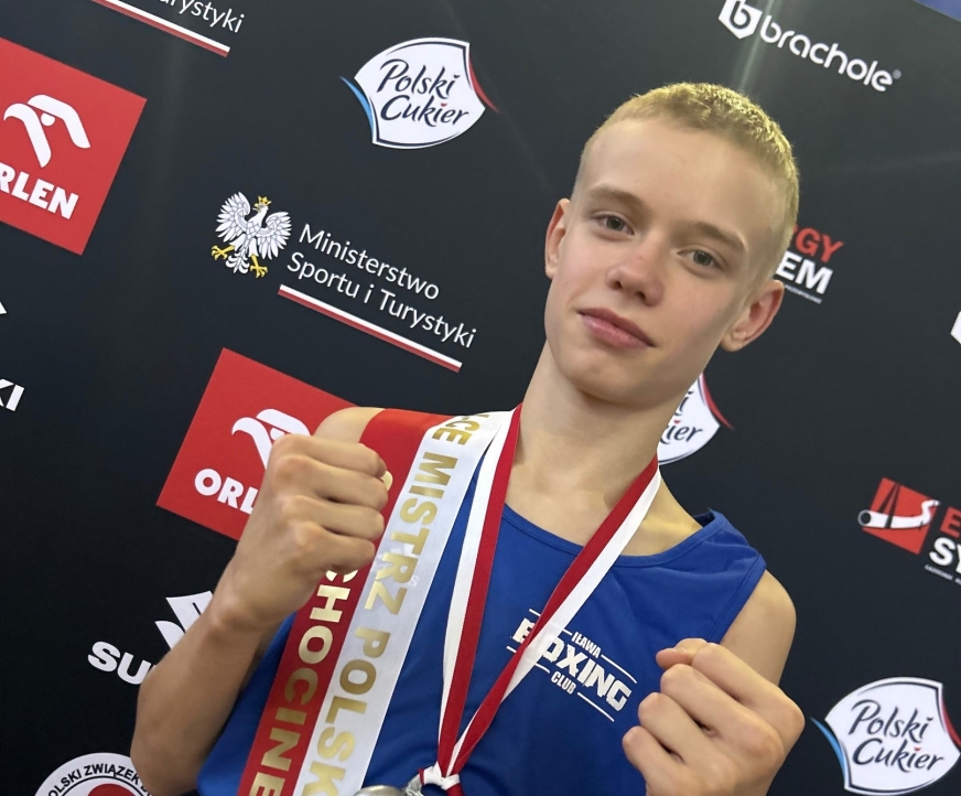 Piotr Dwojacki (Boxing Club Iława) - świeżo upieczony wicemistrz Polski młodzików w kategorii -46 kg!