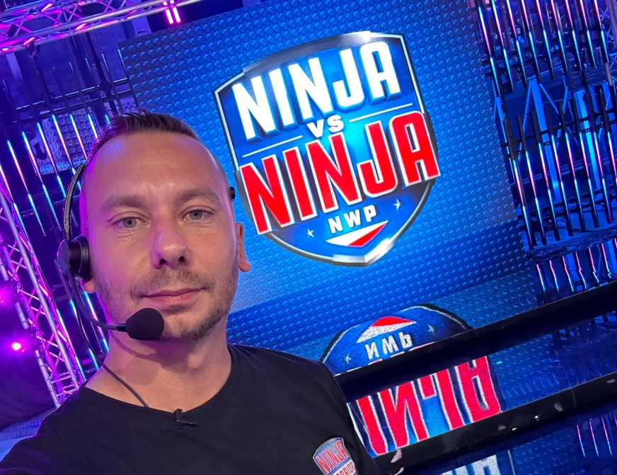 Iławianin Piotr Jankowski na planie programu Ninja Warrior - „Ninja vs Ninja”