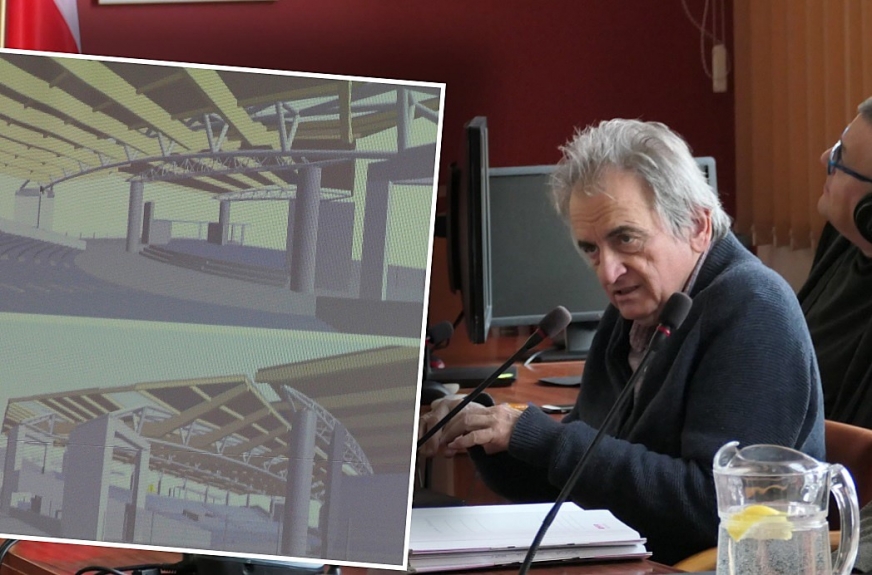 Architekt Krzysztof Popiński i projekt zmodernizowanego amfiteatru w Iławie.