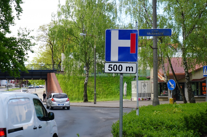 Skrzyżowanie ul. Sobieskiego z ul. Mickiewicza