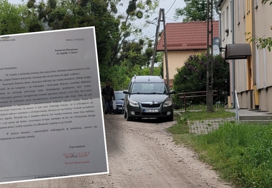 List burmistrza Dawida Kopaczewskiego do mieszkańców ulicy Jagiełły w Iławie - czy ostudzi emocje? Oto jego treść.