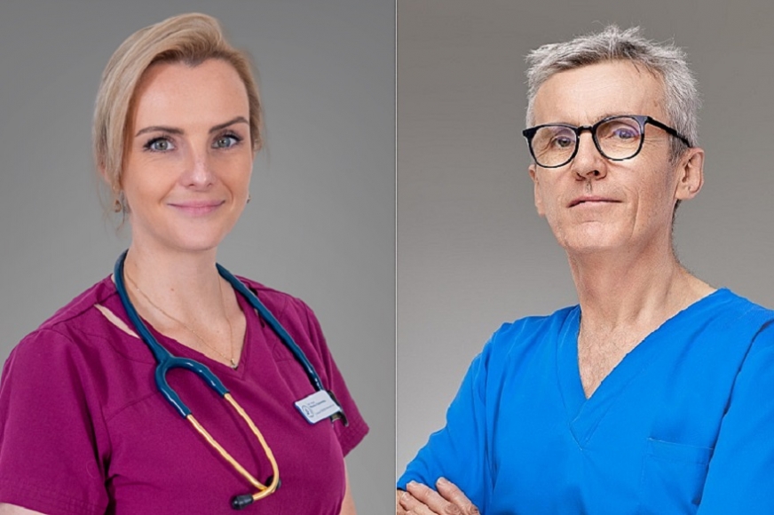 Od lewej: lek. med. Monika Chojnowska, lek. med. Jarosław Psiuk.