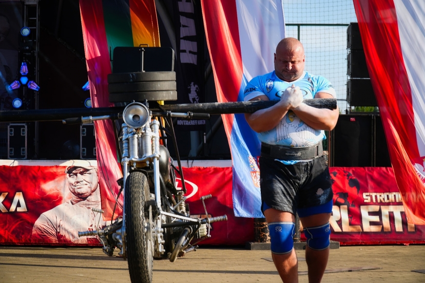 Aktulany mistrz Polski, Robert Cyrwus, zwycięzca kisielickich zawodów (tu w trakcie 