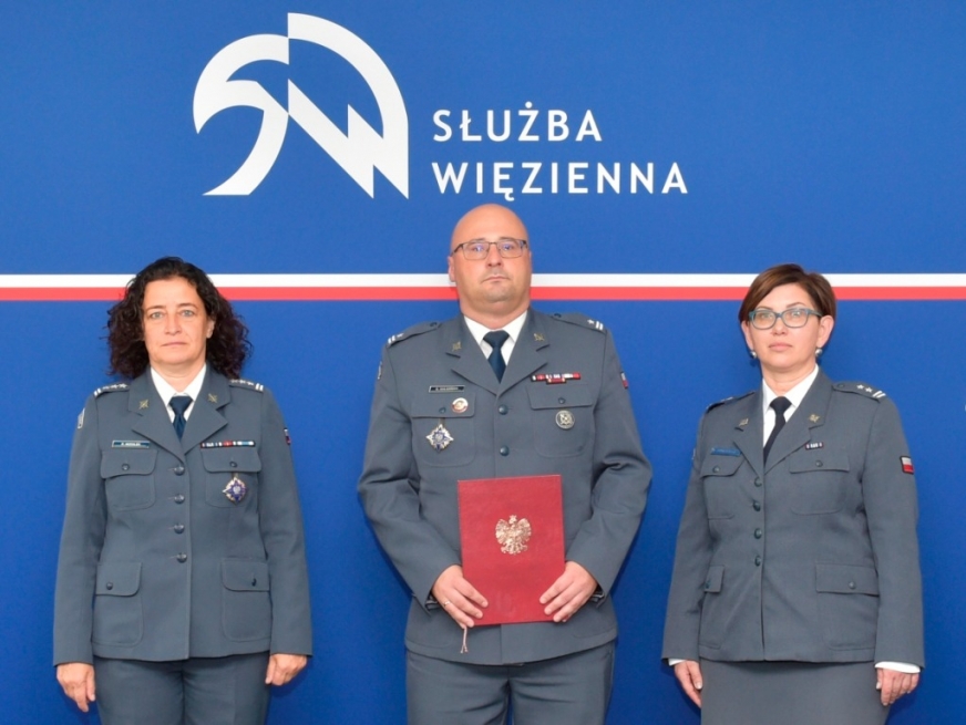 Mjr Gaweł Gałdziński, dotychczasowy dyrektor Zakładu Karnego w Iławie, już na nowym stanowisku.
