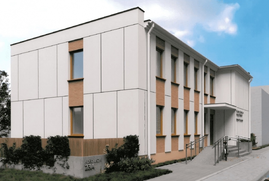 Wizualizacja budynku na ul. Kościuszki.