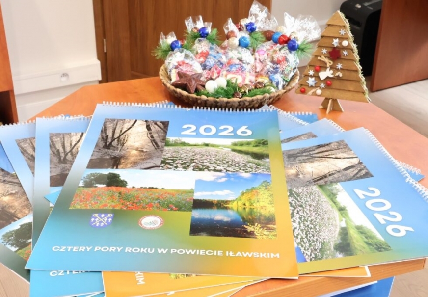 Cztery pory roku w powiecie iławskim w kalendarzu edukacyjnym na 2026 rok.