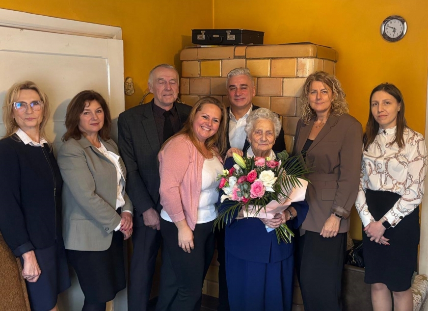 Setne urodziny Pani Ludwiki Krajziewicz z Rożentala. 