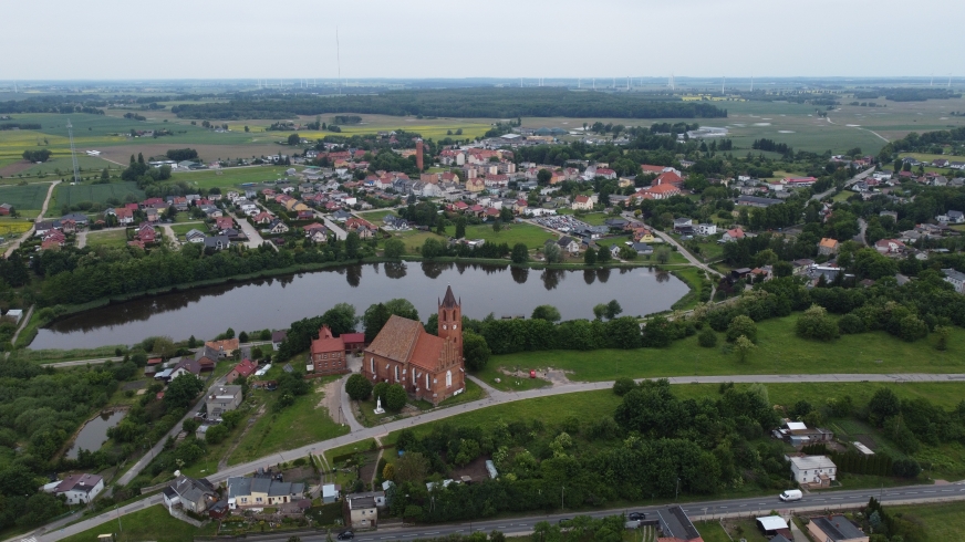 Kisielice widziane z lotu ptaka - czerwiec 2025.