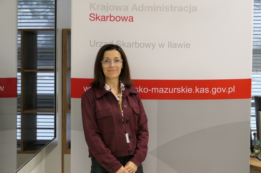 Naszym przewodnikiem była Joanna Wendruch, kierownik Działu Obsługi Bezpośredniej w Urzędzie Skarbowym w Iławie.