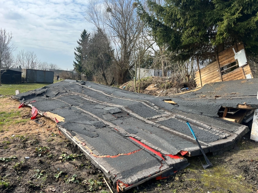 Miejsce dzisiejszego groźnego zdarzenia w Kamieńcu pod Suszem.