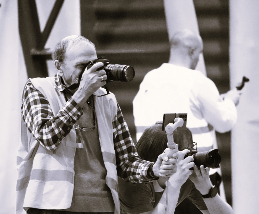 Marian Żuchowski (z lewej strony) podczas meczu Constractu Lubawa