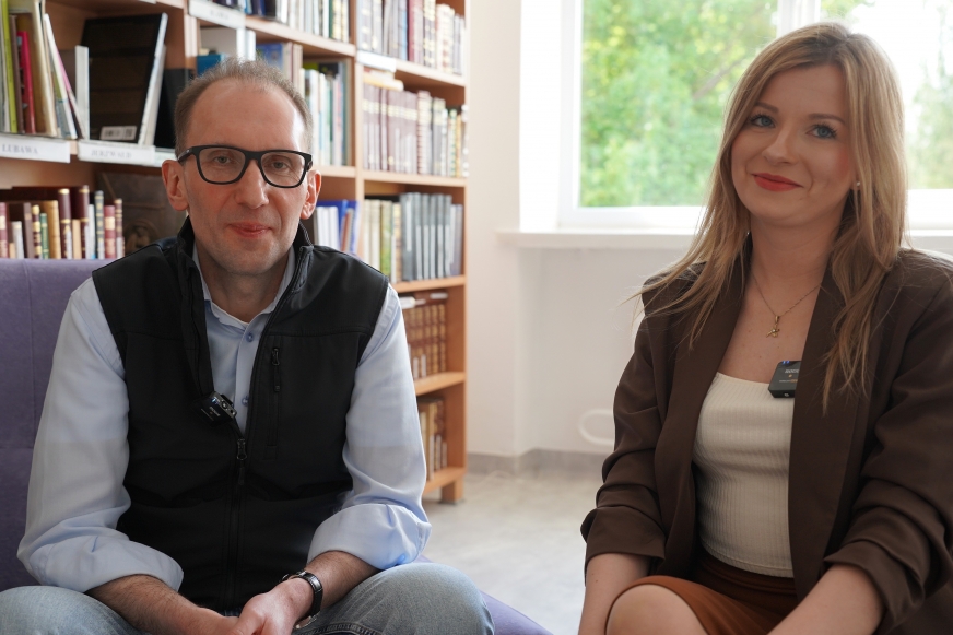 Adam Majewski - dyrektor Biblioteki Iława i Anna Balińska - kierownik nowego Działu Regionalnego.