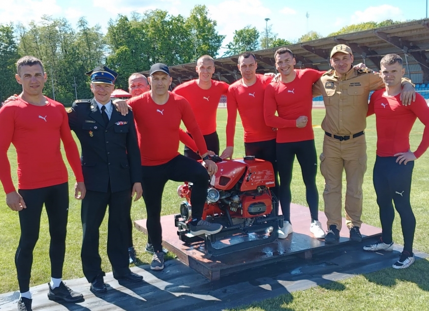 Iławscy strażacy podczas XXII Mistrzostw Województwa Warmińsko-Mazurskiego w Sporcie Pożarniczym.