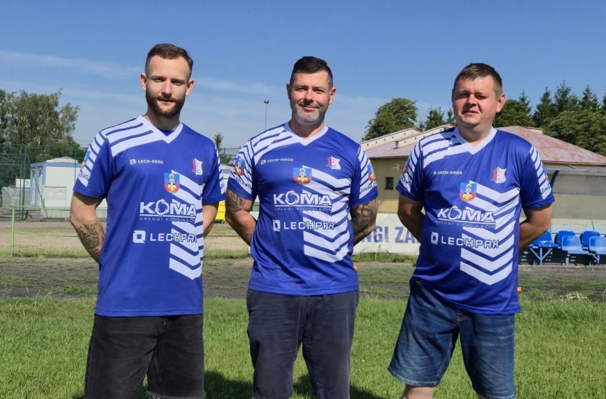 Od lewej: Bartosz Skolimowski – trener, Rafał Lech – prezes klubu, Tomasz Majewski – asystent trenera.
