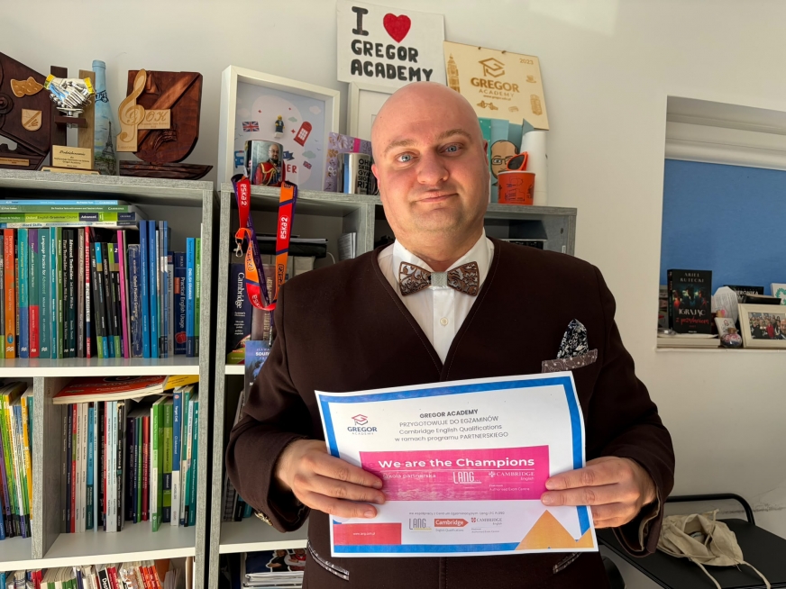 Grzegorz Olszewski, dyrektor Szkoły Językowej GREGOR Academy w Iławie podkreśla: Chodzi nam o prestiż i jakość świadczonych usług edukacyjnych.