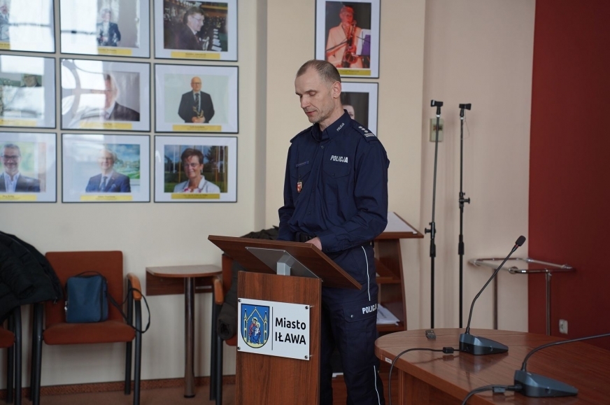 Na zdjęciu: insp. Mirosław Mozarczyk, Komendant Powiatowy Policji w Iławie.