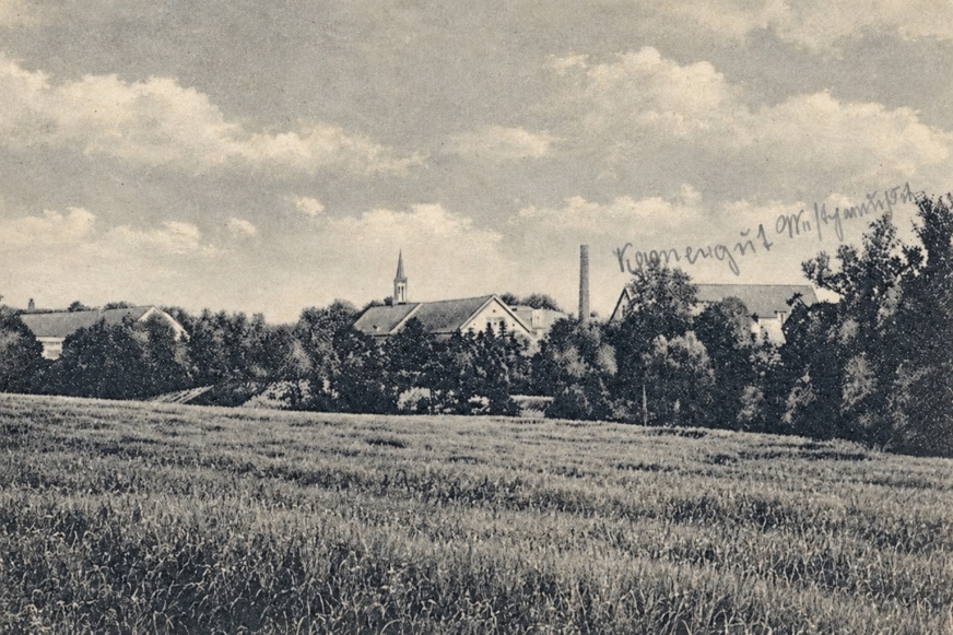 Rudzienice na archiwalnej widokówce.