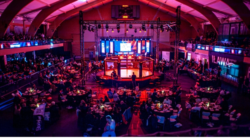 Iławska hala w trakcie gali MMA - NFN 4