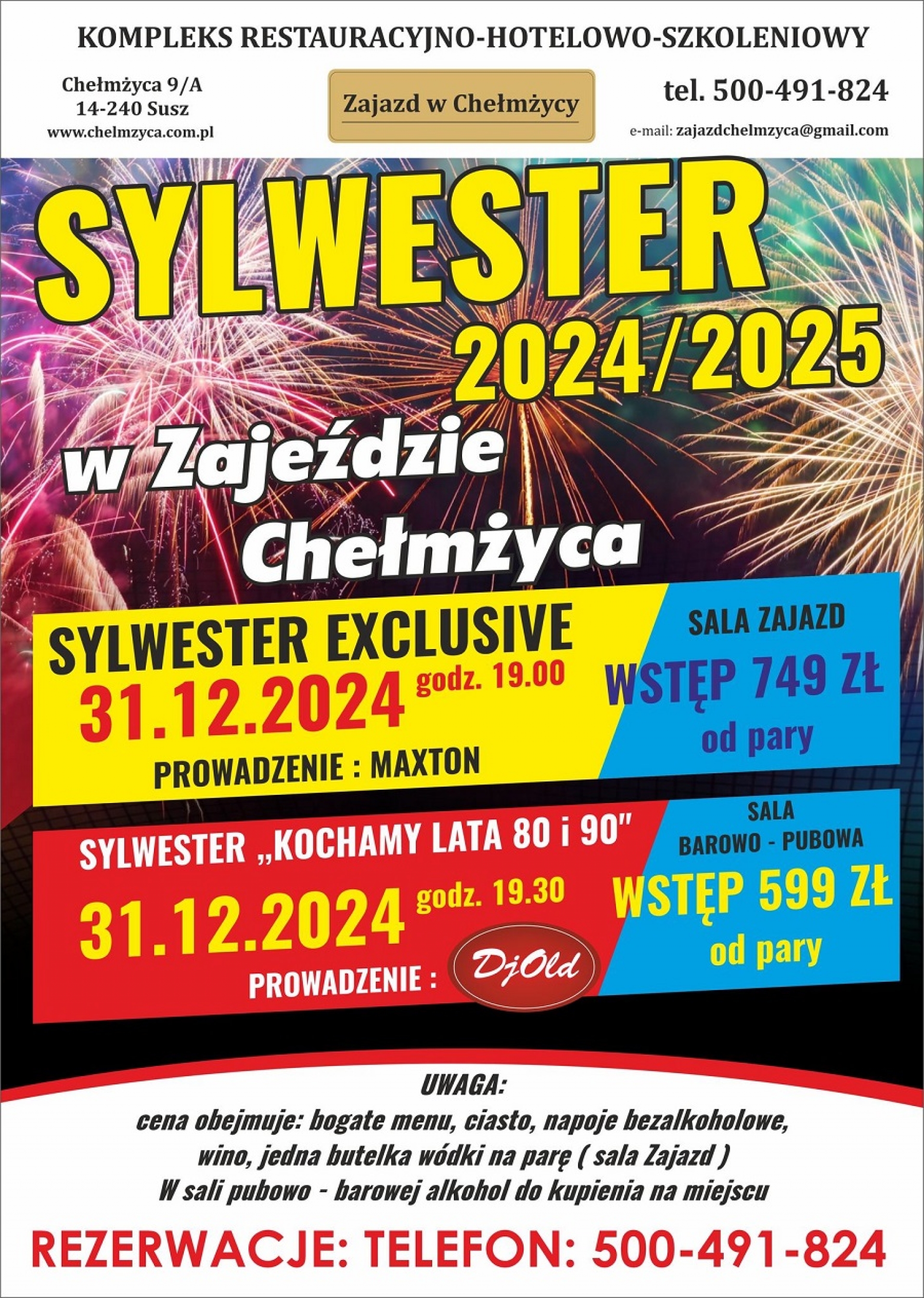 Sylwester w Zajeździe Chełmżyca