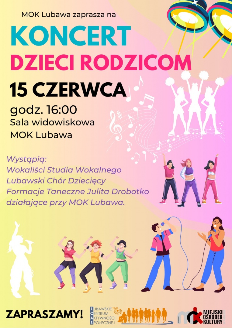 Koncert „Dzieci Rodzicom” w MOK Lubawa