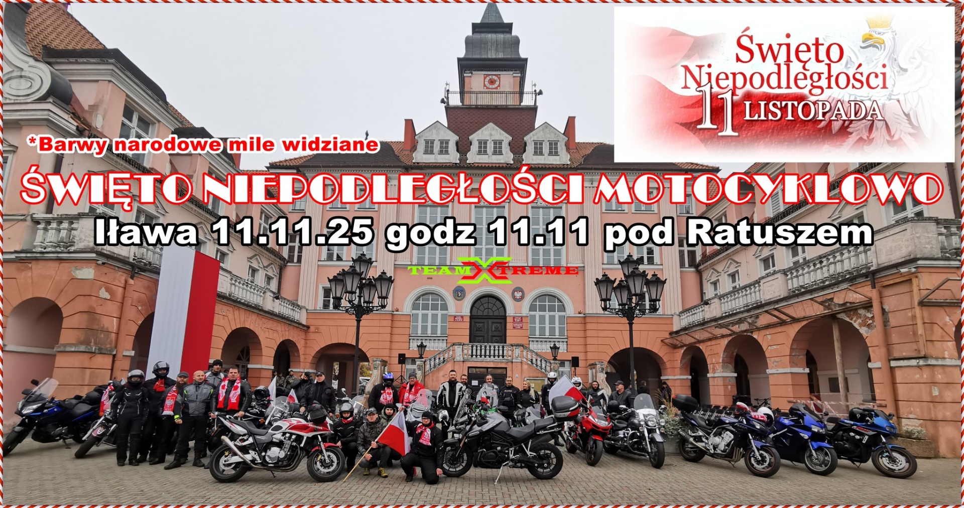 Motocyklowe obchody Święta Niepodległości