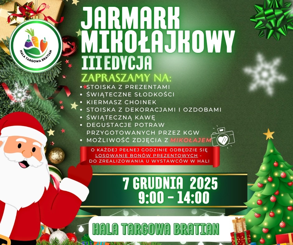 III Jarmark Mikołajkowy w Bratianie pełen atrakcji!