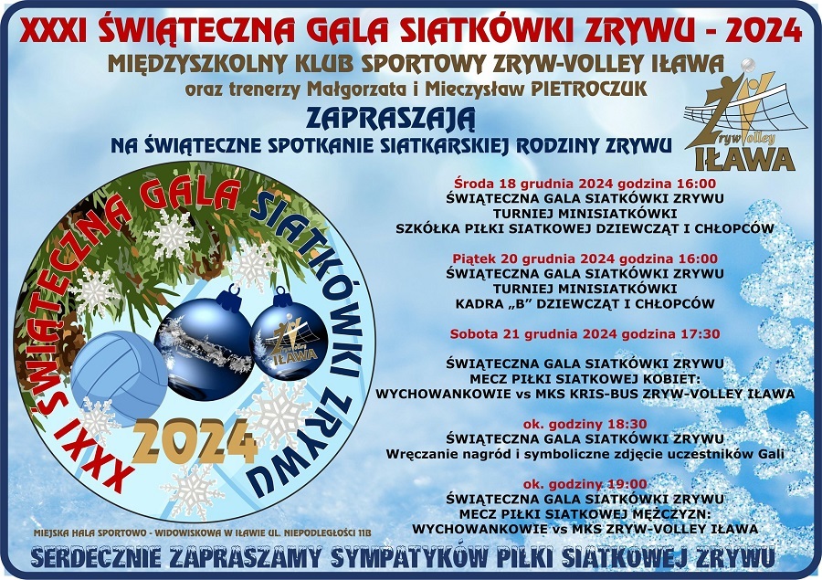 XXXI Świąteczna Gala Siatkówki Zrywu 2024