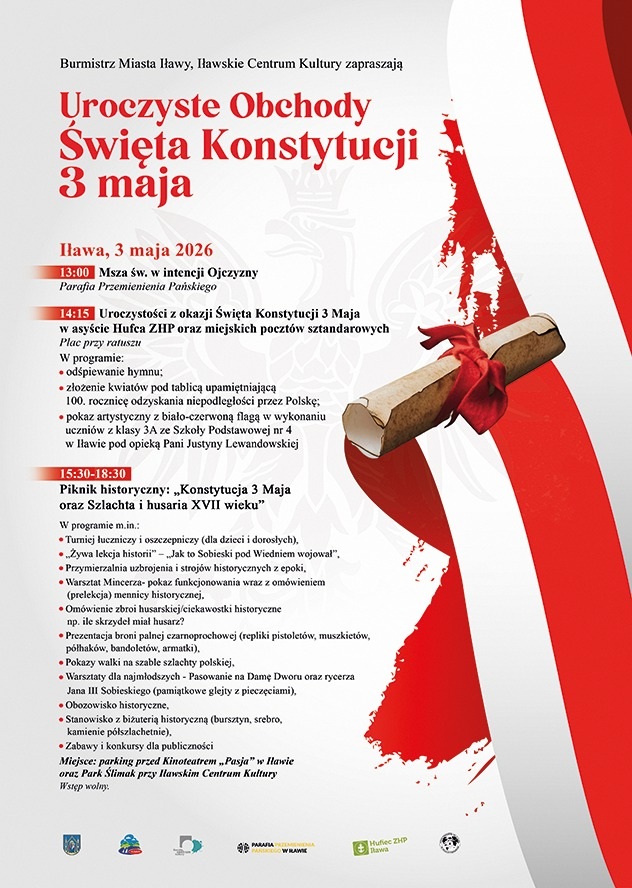 Rocznica Konstytucji 3 Maja w Iławie